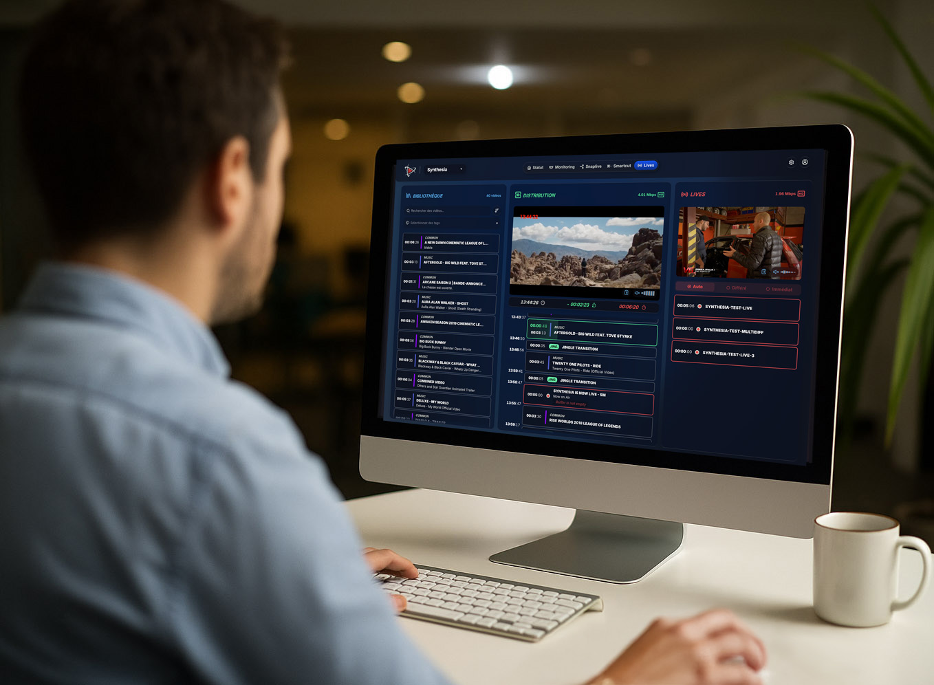 Vizion'R broadcasting platform